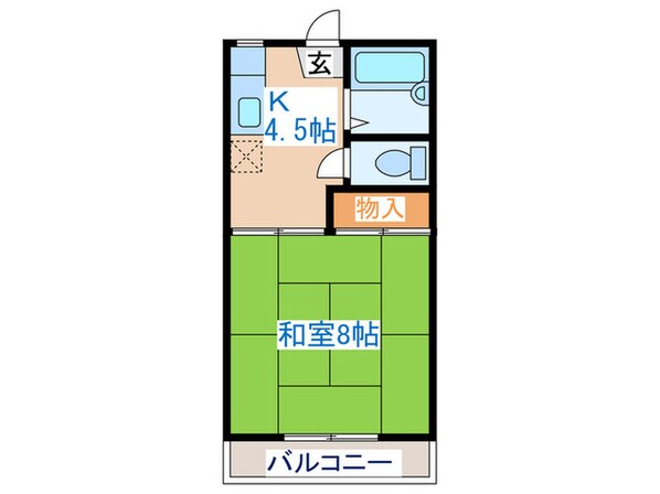 ハピネス古城Ⅰの物件間取画像